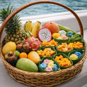 Thai Fruits and snack basket